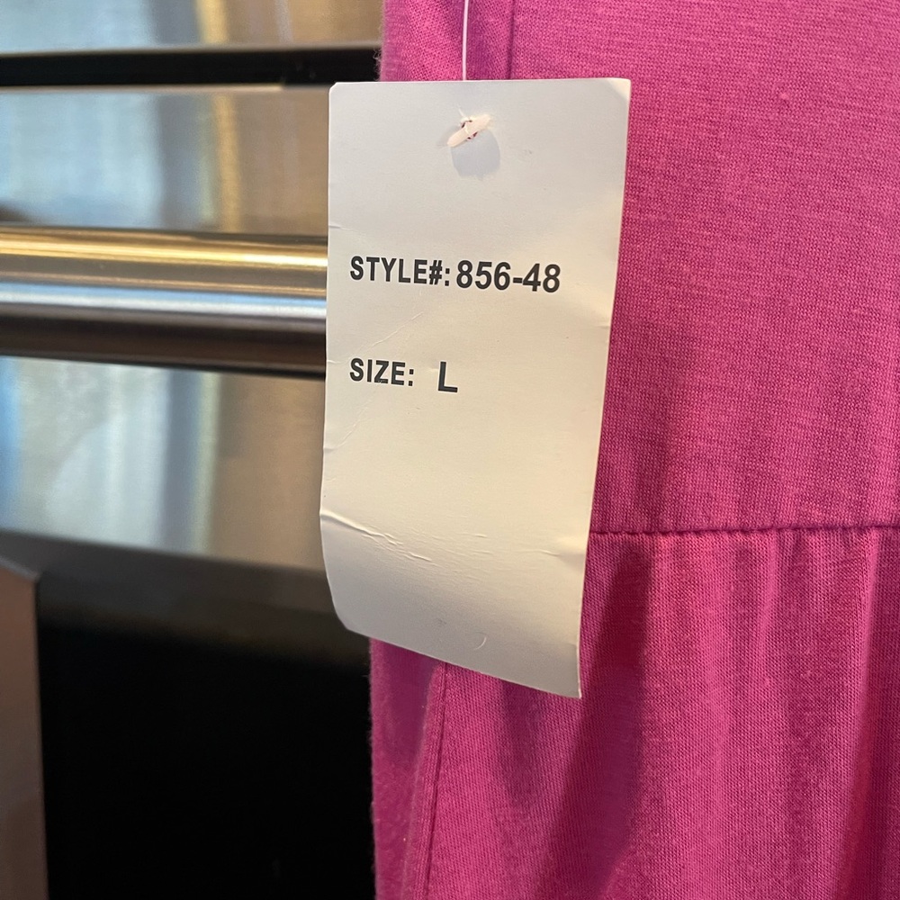 Pink maxi dress size large NWT - Picture 2 of 8